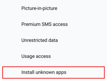 Allow Installing Unknown Apps