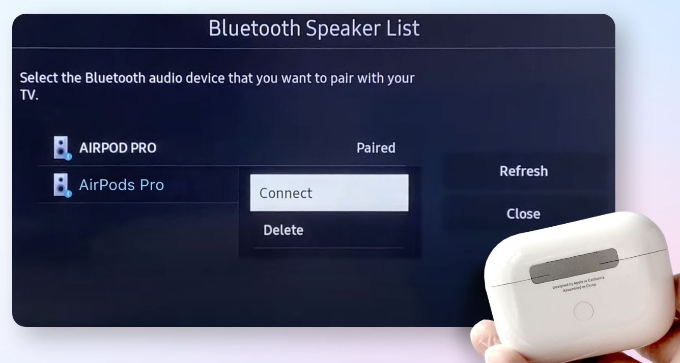 Connect AirPods to TV via Bluetooth